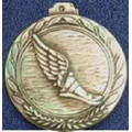 2.5" Zinc Cast Wing Foot Track Medal